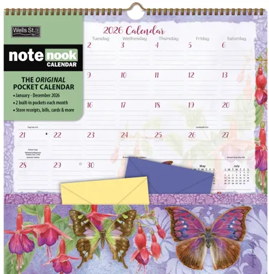 Butterflies Pocket Note Nook Kalender 2026