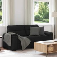 2-zitsbank 140 cm stof zwart