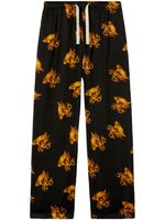 Palm Angels Burning monogram-embroidered track pants - Noir - thumbnail