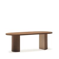 Kave Home Ovale Eettafel 'Nealy' Walnootfineer, 200 x 100cm