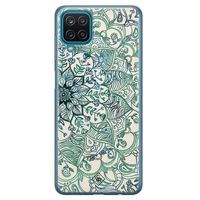 Samsung Galaxy A12 siliconen hoesje - Mandala blauw