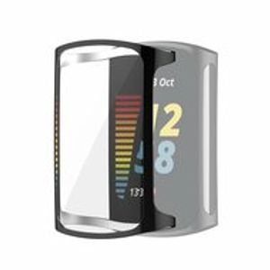 Fitbit Charge 5 & 6 siliconen case (volledig beschermd) - Zwart