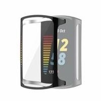 Fitbit Charge 5 & 6 siliconen case (volledig beschermd) - Zwart - thumbnail