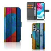 Motorola Moto G60s | Book Style Case | Wood Heart - Cadeau voor je Vriend