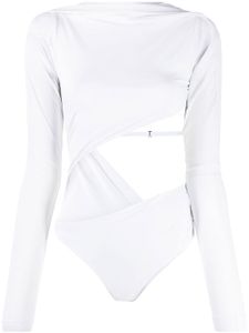 Jacquemus body Carozzu à coupe stretch - Blanc