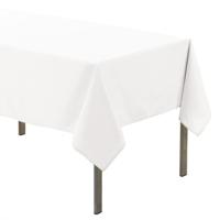 Tafelkleed voor binnen - Wit - polyester - 140 x 200 cm - Basic eettafel tafelkleden