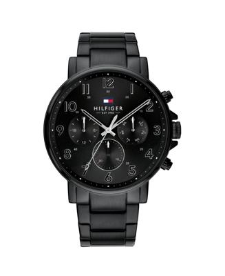 Tommy Hilfiger heren zwart roestvrijstalen armbandhorloge 44 mm