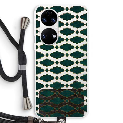 Moroccan tiles: Huawei P50 Transparant Hoesje met koord