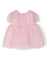 Chiara Ferragni Kids robe monogrammée en tulle à paillettes - Rose - thumbnail