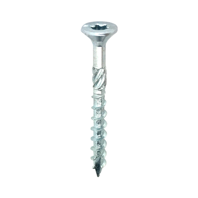 Woodies Ultimate Spaanplaatschroef Torx 5,0x80/50 platverz. kop T25 verzinkt deeldraad 200st.