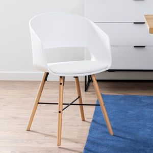 Interstil Eetkamerstoel 'Luna' kleur wit