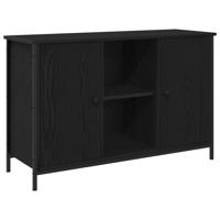 TV-kast Zwart eiken 101 x 35 x 65 cm Bewerkt hout
