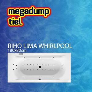Ligbad Lima 180X80X46 cm Sportpakket Deluxe Whirlpool Riho
