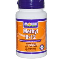 Methyl vitamine B12 5000 mcg (60 Lozenges) - Now Foods - thumbnail