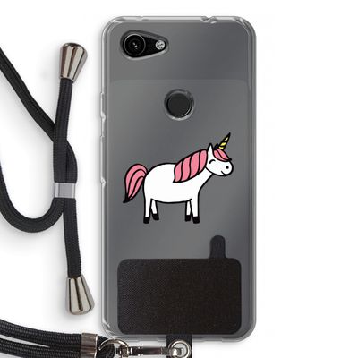 Eenhoorn: Pixel 3a Transparant Hoesje met koord