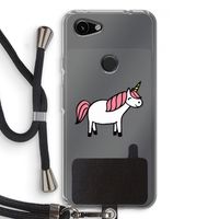 Eenhoorn: Pixel 3a Transparant Hoesje met koord