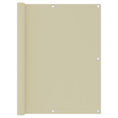 VidaXL Balkonscherm 120x600 cm oxford stof crème