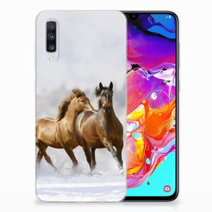 Samsung Galaxy A70 TPU Hoesje Paarden