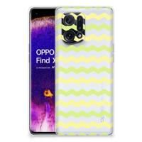 OPPO Find X5 | TPU bumper | Waves Yellow