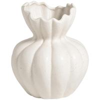 Leen Bakker - Vaas Calle Off-white - 24xØ17cm - Keramiek - Wit#Crème