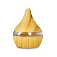 2 stuks 300ml USB elektrische aroma lucht diffuser hout Ultrasone luchtbevochtiger etherische olie aromatherapie cool mist Maker (platte mond licht ho