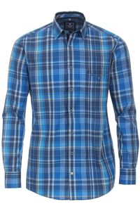 Redmond Casual Modern Fit Overhemd blauw, Ruit