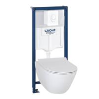 Ben Segno Free Flush Xtra Glaze met Rapid SL inbouwreservoir en wit bedieningspaneel Ben Segno Free Flush Xtra Glaze met Rapid SL inbouwreservoir en wit bedieningspaneel