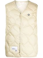 AAPE BY *A BATHING APE® gilet matelassé à broderies - Tons neutres