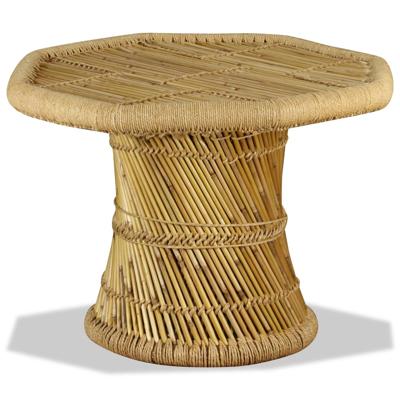 Salontafel achthoekig 60x60x45 cm bamboe