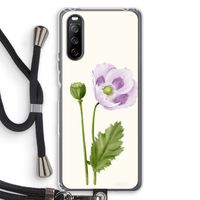 Purple poppy: Sony Sony Xperia 10 III Transparant Hoesje met koord