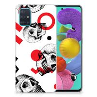 Silicone Back Case Samsung Galaxy A51 Skull Red - thumbnail