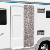 VidaXL Vliegengordijn 56x200 cm chenille bruin en wit