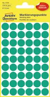Avery Ronde etiketten diameter 12 mm, groen, 270 stuks Avery Ronde etiketten diameter 12 mm, groen, 270 stuks
