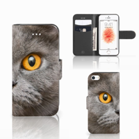 Telefoonhoesje | Met pasjeshouder | Apple iPhone 5 | 5s | SE Britse Korthaar Telefoonhoesje | Met pasjeshouder | Apple iPhone 5 | 5s | SE Britse Korthaar