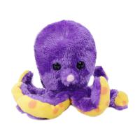 Pia Toys Knuffeldier Inktvis/octopus - zachte pluche stof - premium kwaliteit knuffels - paars - 12 cm   -