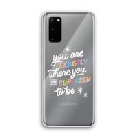 Right Place: Samsung Galaxy S20 Transparant Hoesje