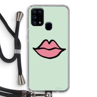 Kusje: Samsung Galaxy M31 Transparant Hoesje met koord