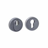 Intersteel SKG3 veiligheidsrozetten rond verdekt ø52x12mm profielcilindergat met kerntrekbeveiliging - PVD RVS getrommeld