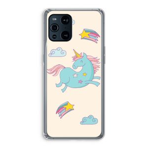 Vliegende eenhoorn: Oppo Find X3 Transparant Hoesje