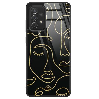 Samsung Galaxy A52 glazen hardcase - Abstract faces