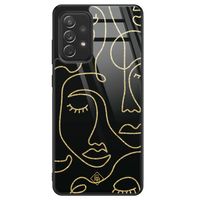 Samsung Galaxy A52 glazen hardcase - Abstract faces