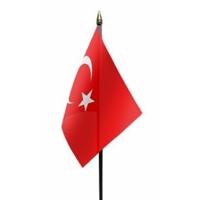 Turkije - mini vlaggetje van 10 x 15 cm op stokje - Landen vlag - H27 cm Turkije - mini vlaggetje van 10 x 15 cm op stokje - Landen vlag - H27 cm