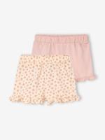 Set van 2 short met ruches ecru