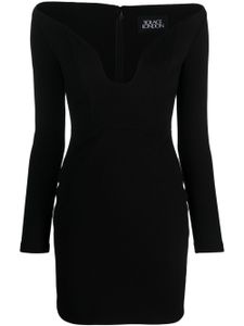 Solace London robe courte Uma à manches longues - Noir