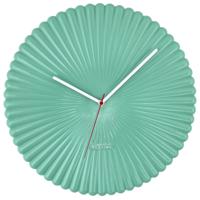 Wandklok 40 cm - Stil - Wit/Groen - Polyresin - NeXtime 'Mousse'