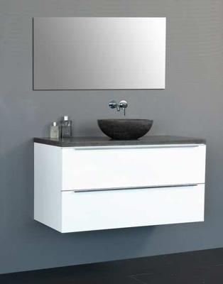 Badmeubel Senza Dynasty met ronde kom 100 Hoogglans Wit