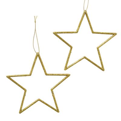 Boltze Home Kersthanger ster 2 dlg.goud 12cm