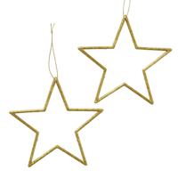 Boltze Home Kersthanger ster 2 dlg.goud 12cm