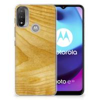 Motorola Moto E20 | E40 | Bumper Hoesje | Licht Hout