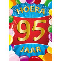 95 jaar verjaardag versiering poster - 59 x 84 cm - leeftijd feestartikelen - thumbnail